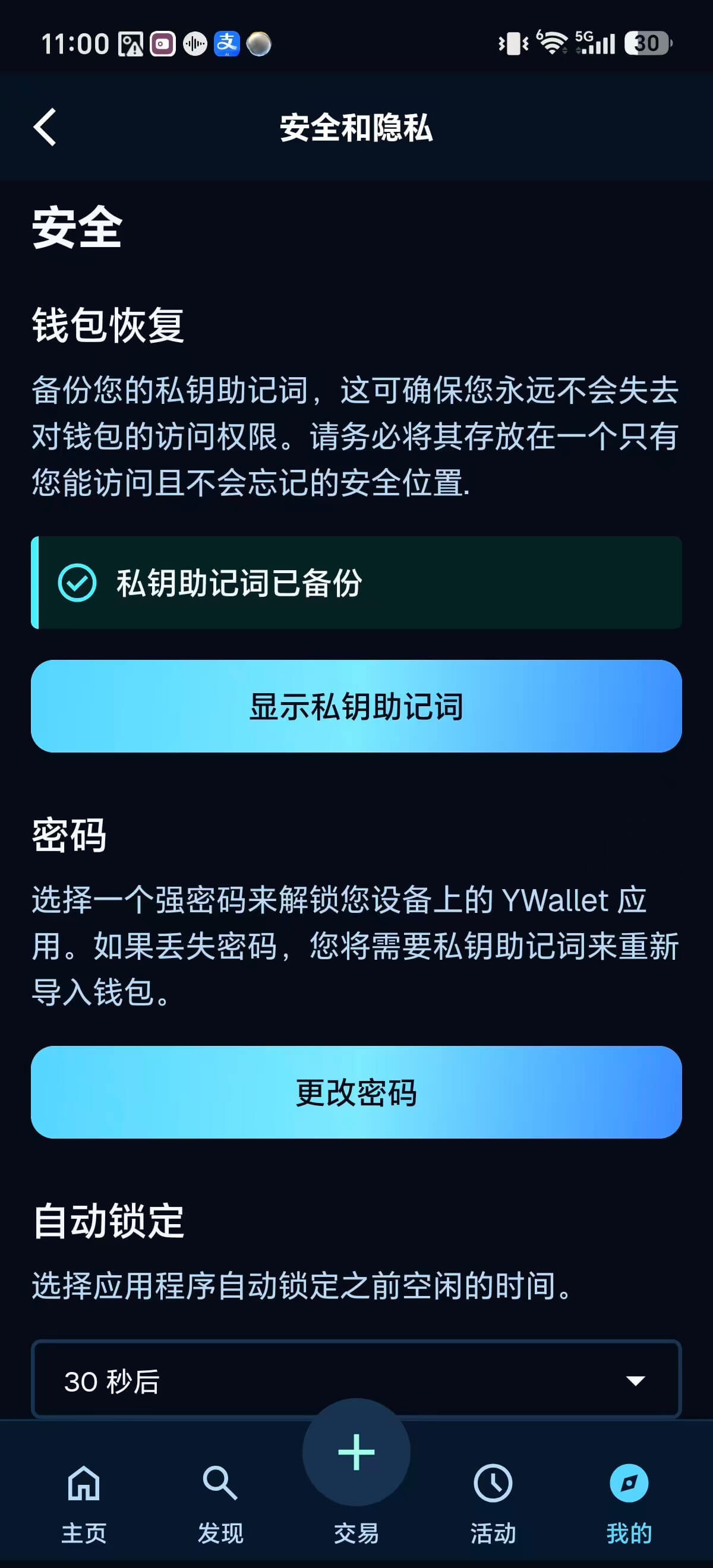 MetaMask 扩展程序安全和隐私设置更改密码